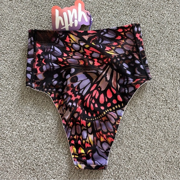 Yitty Mesh Me Smoothing High Waist Brief Pink Butterfly Size XS - Picture 3 of 3